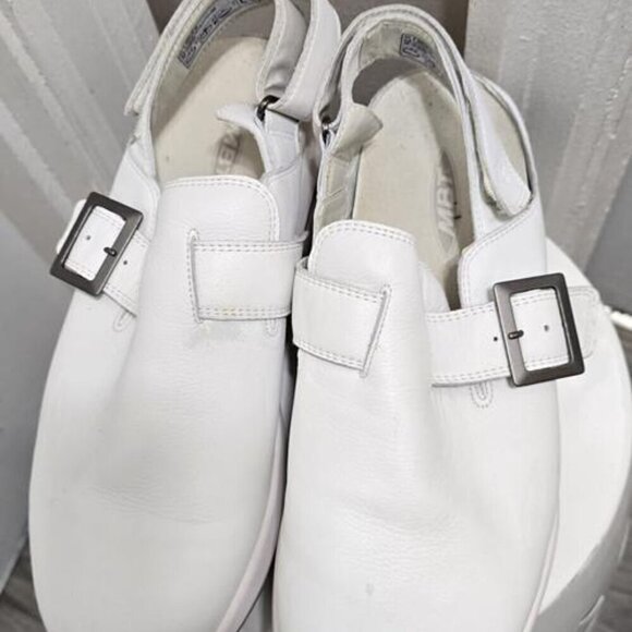 MBT Imara Rocker White Clogs Leather Mules Women's Size 10🌴 - Picture 6 of 8